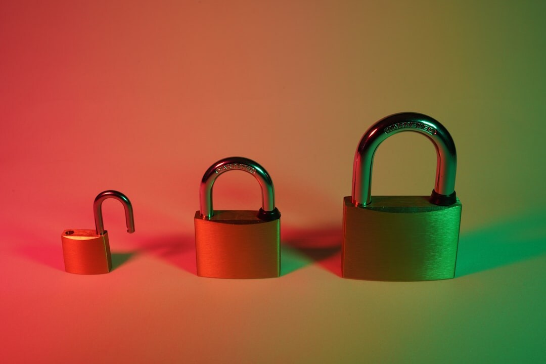 Cybersecurity concept with digital lock and glowing data streams